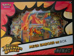 Pokemon TCG Mega Emboar EX Box Ascended Heroes Factory Sealed New - Image 1