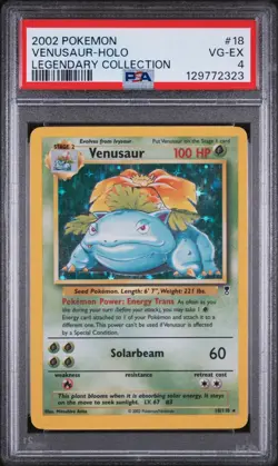2002 POKEMON LEGENDARY COLLECTION #18 VENUSAUR-HOLO PSA 4 - Image 1