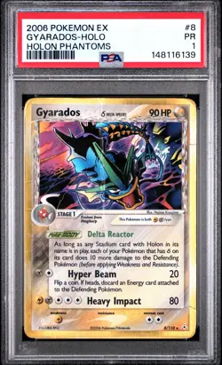 2006 POKEMON EX HOLON PHANTOMS #8 GYARADOS-HOLO PSA 1 - Image 1