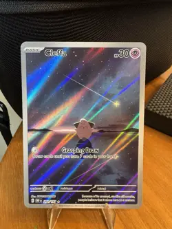 Pokemon Cleffa 202/197 Obsidian Flames Illustration Rare Holo NM Near Mint 2023 - Image 1