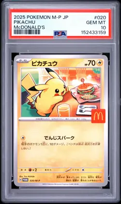 PSA 10 Pikachu 020/M-P McDonald's Promo Japanese Pokemon 2025 US SELLER - Image 1