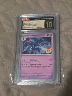 CGC Pristine 10 Ceruledge Pokemon Day Promo Cosmos Holo Paldean Fates 040/091 - Image 1