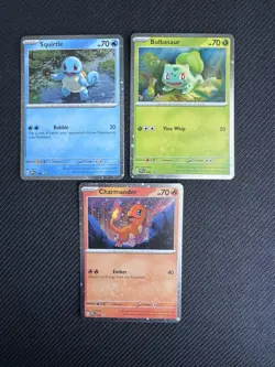 Bulbasaur Charmander Squirtle SVP046 SVP047 SVP048 Pokemon 151 Promo Set - Image 1