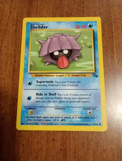 1999 Pokemon Fossil - SHELLDER - 54/62 - 1st Edition Common - LP/Excellent. - Image 1