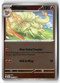 Ninetales 009/086 Uncommon Chaos Rising Pokemon Reverse Holo Near Mint - Image 1