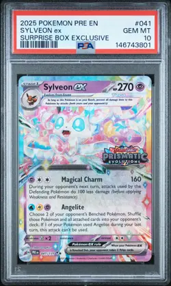 2025 POKEMON PRE EN-PRISMATIC EVOLUTIONS #041 SYLVEON EX PSA 10 - Image 1