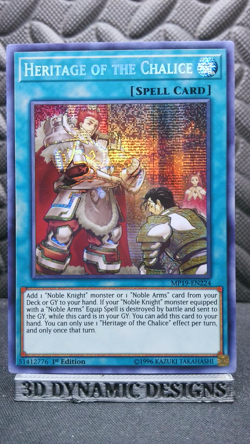 | Yugioh Heritage of the Chalice MP19-EN224 1st Edition Secret Rare NM 🔥 | - Image 1