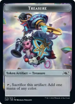 Squirrel Treasure (013) Double-sided Token [Unfinity Tokens] Foil - Image 2