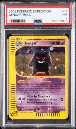 2002 POKEMON EXPEDITION #13 GENGAR-HOLO PSA 7 - Image 1