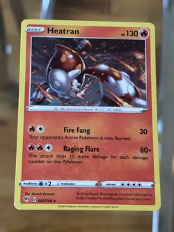 Heatran 025/189 Holo Rare Darkness Ablaze Pokemon Card - Image 1