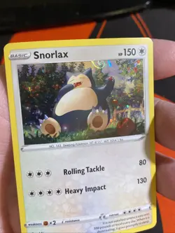 🌀 Pokemon SSH 140/202 - Sword & Shield Snorlax Cosmos Holo - HD Galaxy Swirl 🌀 - Image 1