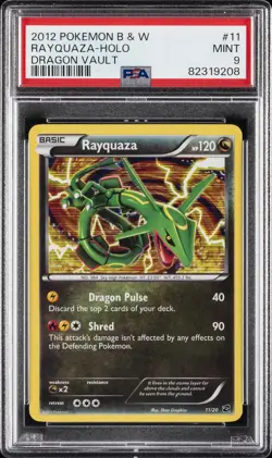 2012 POKEMON BLACK & WHITE DRAGON VAULT #11 RAYQUAZA-HOLO PSA 9 - Image 1