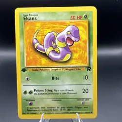 Ekans 56/82 1st Edition Team Rocket Pokemon 2000 - Image 1