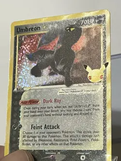 Pokemon NICE Umbreon Gold Star 17/17 Celebrations 25th Anniversary Rare NM/M - Image 5