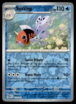 Seaking 119/165 Uncommon 151 Pokemon Reverse Holo Near Mint - Image 1