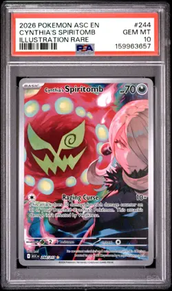 2026 POKEMON ASC EN-ASCENDED HEROES ILLUSTRATION RARE CYNTHIA'S SPIRITOMB PSA 10 - Image 1