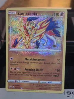 2020 Pokemon Zamazenta Amazing Rare 102/185 Vivid Voltage Holo - Image 1