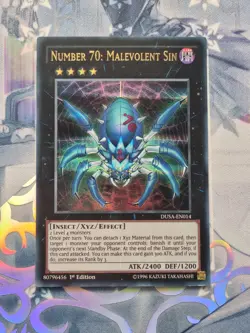 DUSA-EN014 Number 70: Malevolent Sin Ultra Rare 1st Edition NM YuGiOh TCG - Image 1