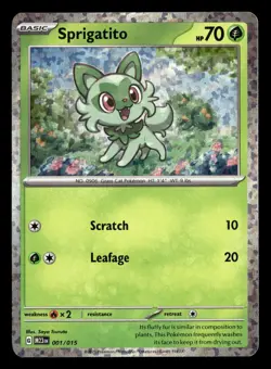 Sprigatito 001/015 Holo Promo holo McDonald's Collection 2023 Pokemon Card - Image 2