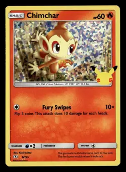 Chimchar 12/25 Holo Promo McDonald's 25th Anniversary Promos Pokemon Card - Image 2