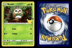 Rowlet 7/25 Holo Promo McDonald's 25th Anniversary Promos Pokemon Card - 1 - Image 1