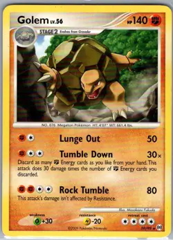 Golem 19/99 Non Holo Arceus - Pokemon Card - NM - Image 1