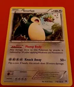 Snorlax 118/162 Uncommon - Pokemon XY Break Through Card NM/LP - Image 1