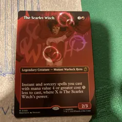MTG The Scarlet Witch 0368 Marvel Super Heroes MSH Borderless Rare FOIL NM - Image 1