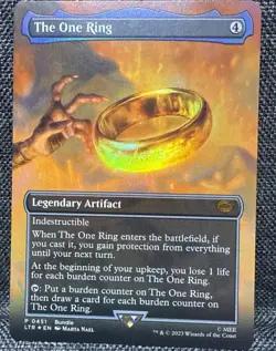 Wizards of the Coast The One Ring Foil Promo Borderless Legendary Artifact #451 - Image 1