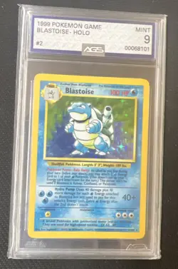 1999 POKEMON BASE SET #2 BLASTOISE-HOLO AGS 9 PSA BGS - Image 1