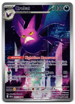 Crobat 093/086 - 🌊 Chaos Rising Illustration Rare Pokemon TCG Holo 🖤 - NM - Image 1