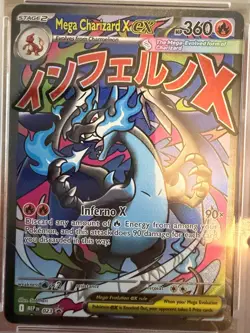 2025 POKEMON MEP EN-ME BLACK STAR PROMO #023 MEGA CHARIZARD X EX PSA 10 - Image 5