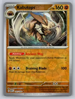 Kabutops 141/165 Rare 151 Pokemon Reverse Holo Near Mint - Image 1