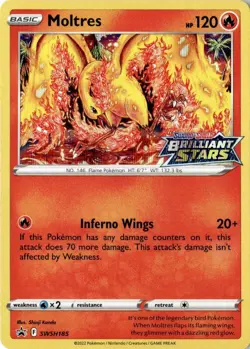 MOLTRES SWSH185 HOLO P SWORD & SHIELD PROMO POKEMON HOLO NM/M SWSD - Image 1