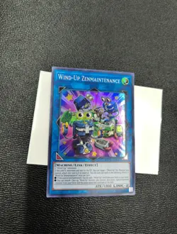 Wind-Up Zenmaintenance - FLOD-EN049 - Super Rare 1st Edition Yugioh DMG On Rear - Image 2