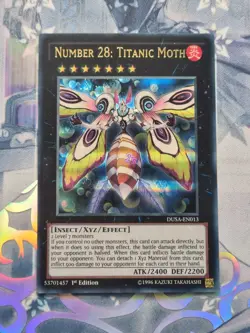 DUSA-EN013 NUMBER 28: TITANIC MOTH ULTRA RARE 1ST EDITION NEAR MINT YuGiOh TCG - Image 1