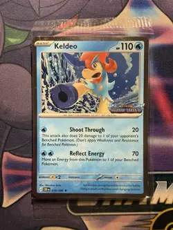 Pokemon Keldeo 19/86 Chaos Rising Stamped Promo – Sealed Exclusive Holo Card - Image 1
