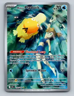 Pokemon TCG Misty's Psyduck Holo Illustration Rare SV10: Destined Rivals 193/182 - Image 1