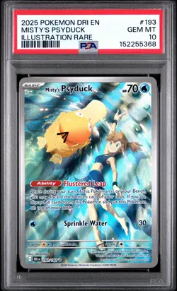 MISTY'S PSYDUCK 193/182 PSA 10 ILLUSTRATION RARE POKEMON ENGLISH - Image 1