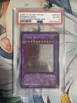 Yu-gi-oh Rainbow Neos 1st Ghost PTDN-SP044 Psa 6 - Image 1