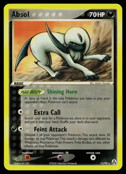 Pokemon Card - Absol Legend Maker 15/92 Rare - Image 1
