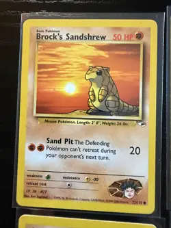 Vintage Pokemon Brock Card Lot WOTC Gym Heroes Challenge Sandshrew Geodude Digle - Image 2