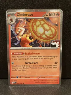 Cinderace (Cosmos Holo) Prize Pack Series 028/132 Pokemon Card NM - Image 1