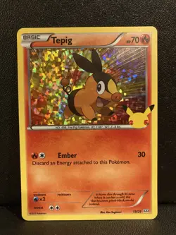 Pokemon McDonald's Happy Meal Match Battle Tepig 13/25 Confetti Holo TCG Card NM - Image 1