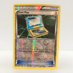 Reverse Holo Town Map #136 Boundaries Crossed Uncommon Pokemon Card 2012 Lp - Image 1