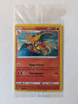 Special Delivery Charizard Pokemon Promo Card SEALED SWSH075 - Image 1