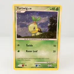 Pokemon Diamond & Pearl Turtwig Cosmos Holo Common Card 103/130 LP - Image 1