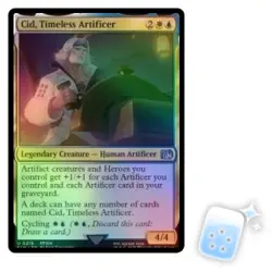 FOIL CID, TIMELESS ARTIFICER (216) Final Fantasy FIN Magic MTG MINT CARD - Image 1