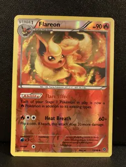 Flareon 13/98 -XY Ancient Origins 2013-Reverse Holo TCG Pokemon Card LP - Image 1