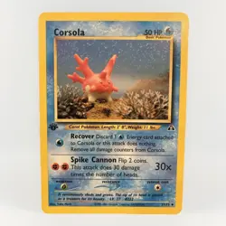 Corsola Neo Discovery Pokemon TCG First Edition Uncommon Card #37/75 - Image 1